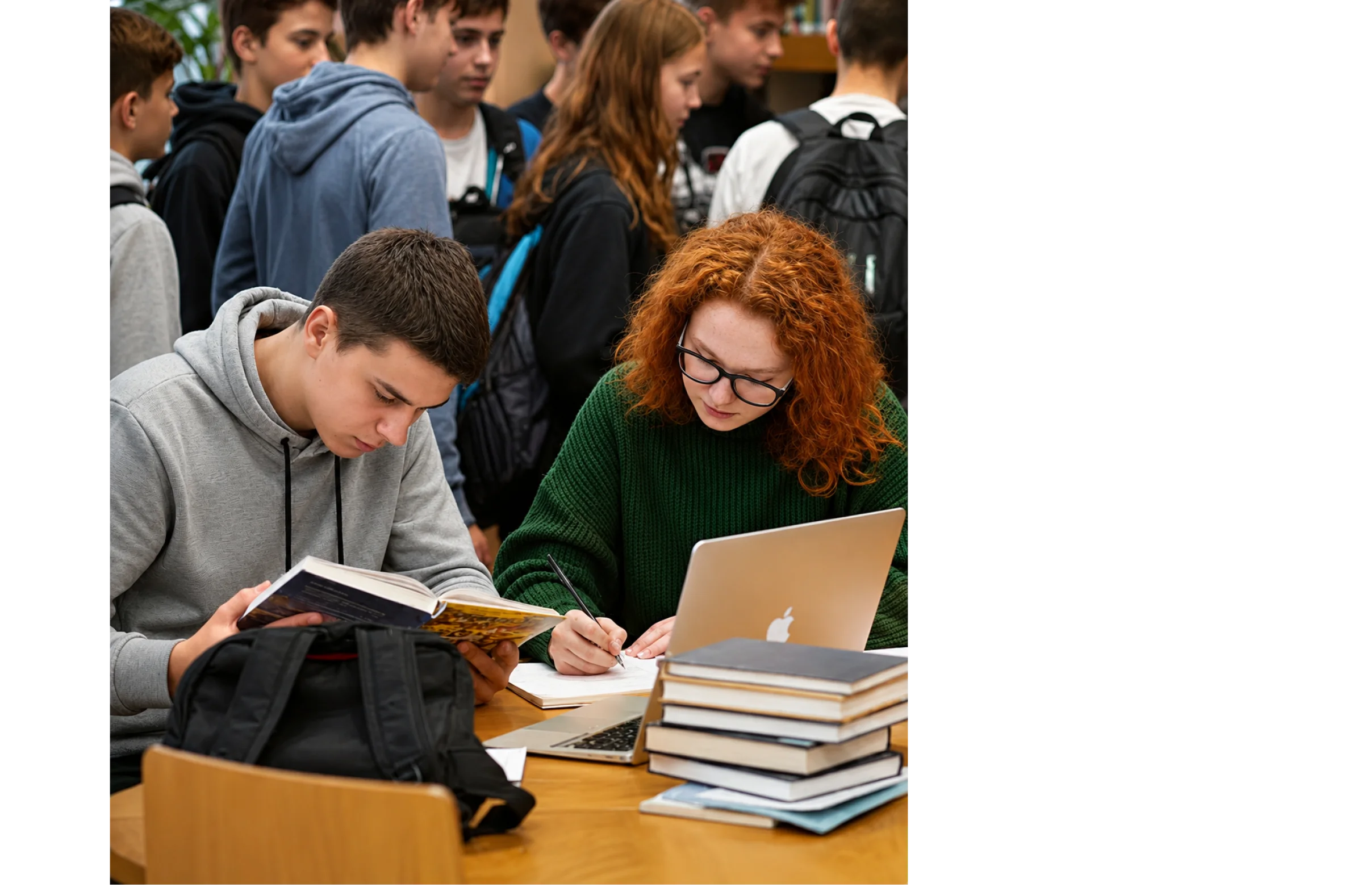 Students using Talkio